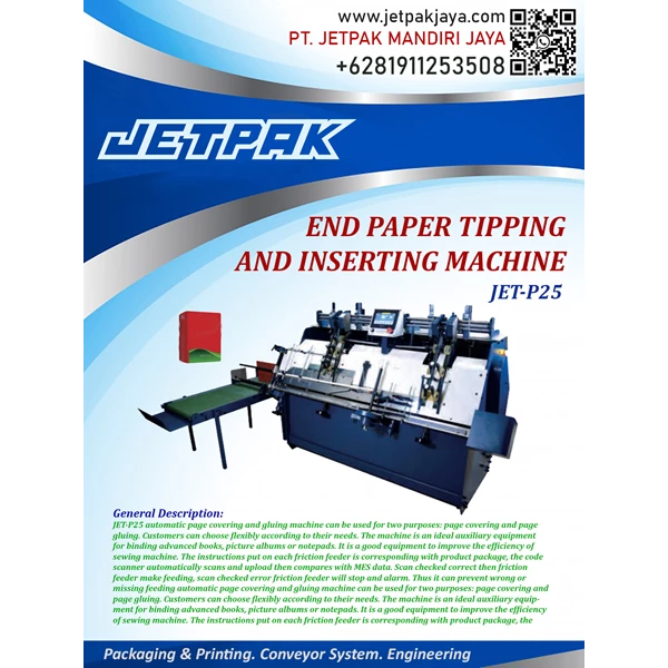 END PAPER TIPPING AND INSERTING MACHINE (JET-P25) - Mesin Feeder