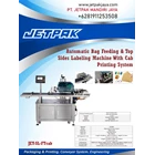 AUTOMATIC BAG FEEDING & TOP SIDES LABELING MACHINE WITH CAB PRINTING SYSTEM JET-SL-FTcab 1
