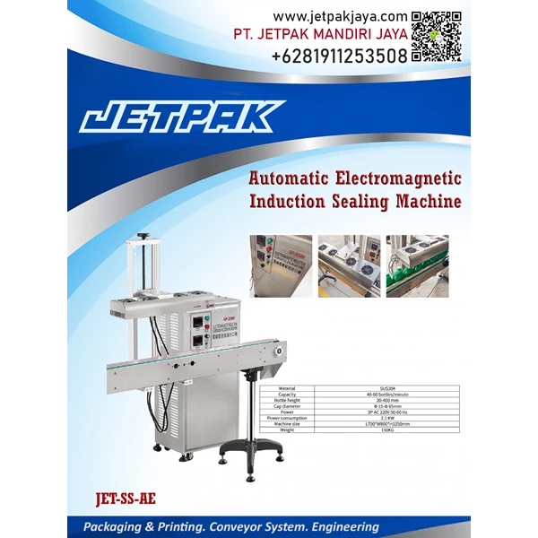 AUTOMATIC ELECTROMAGNETIC INDUCTION SEALING MACHINE JET-SS-AE