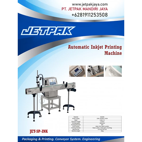 AUTOMATIC INKJET PRINTING MACHINE JET-SP-INK