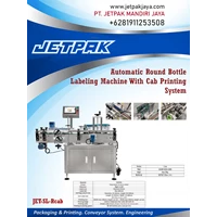 AUTOMATIC ROUND BOTTLE LABELING MACHINE WITH CAB PRINTING SYSTEM JET-SL-Rcab
