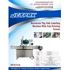 AUTOMATIC TOP SIDE LABELING MACHINE WITH CAB PRINTING SYSTEM JET-SL-Tcab 1