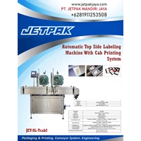 AUTOMATIC TOP SIDE LABELING MACHINE WITH CAB PRINTING SYSTEM JET-SL-Tcab2