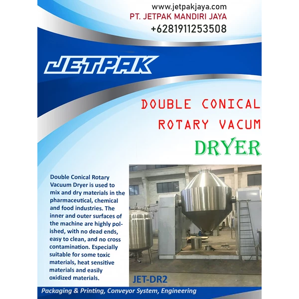 DOUBLE CONICAL ROTARY VACUUM DRYER - Mesin Dryer