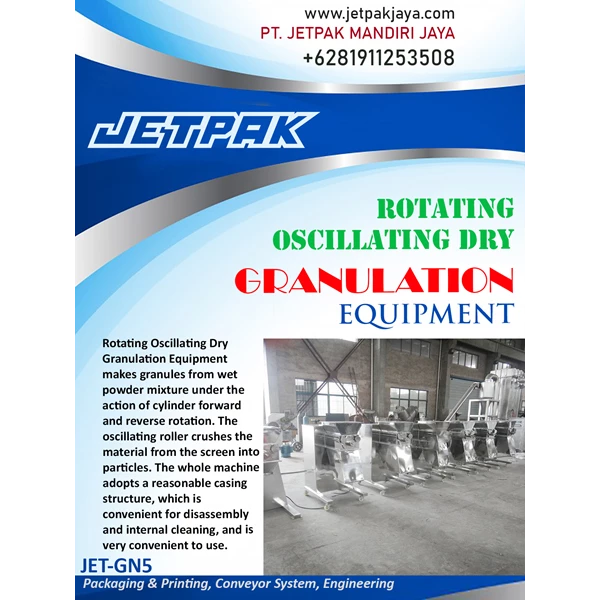 ROTATING OSCILLATING DRY GRANULATOR EQUIPMENT - Mesin Granulator/Granulasi