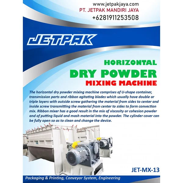 HORIZONTAL DRY POWDER MIXING MACHINE - Mesin Mixer