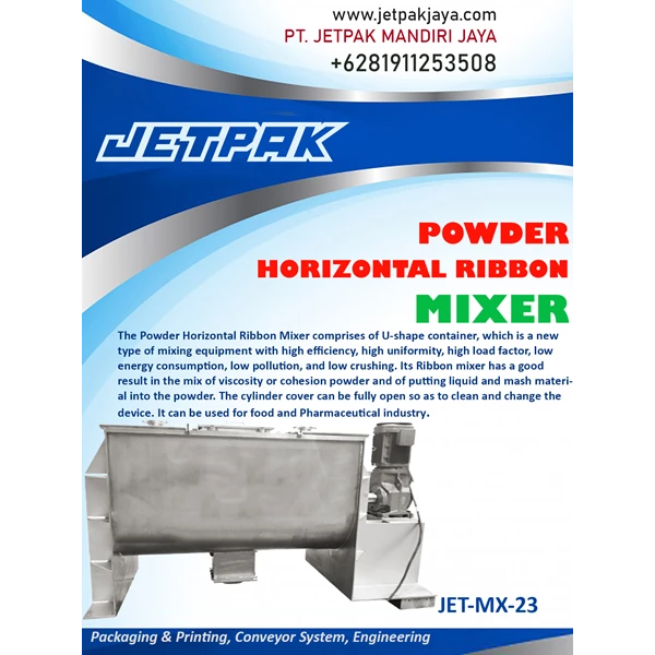 POWDER HORIZONTAL RIBBON MIXER - Mesin Mixer