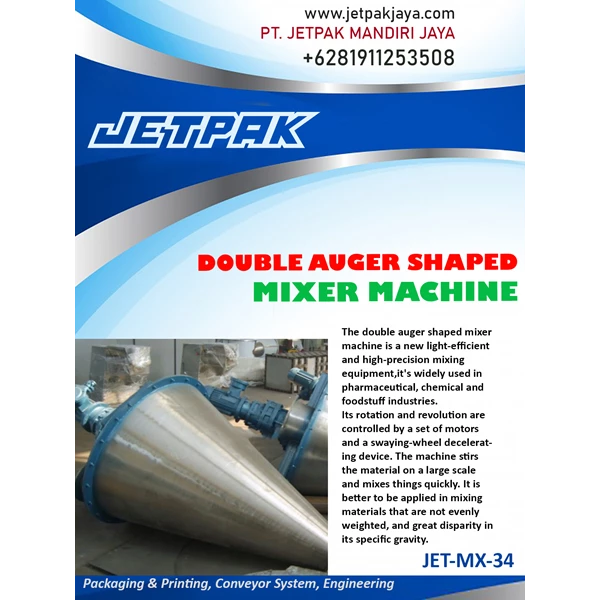 DOUBLE AUGER SHAPE MIXER MACHINE - Mesin Mixer