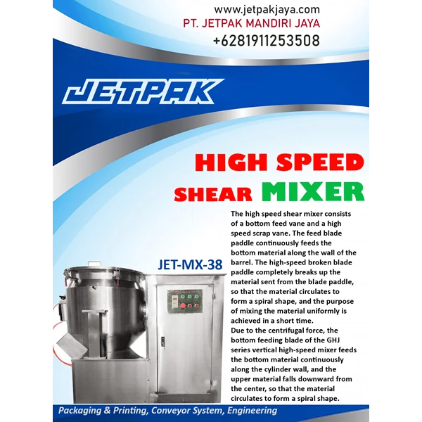 HIGH SPEED SHEAR MIXING MACHINE - Mesin Mixer