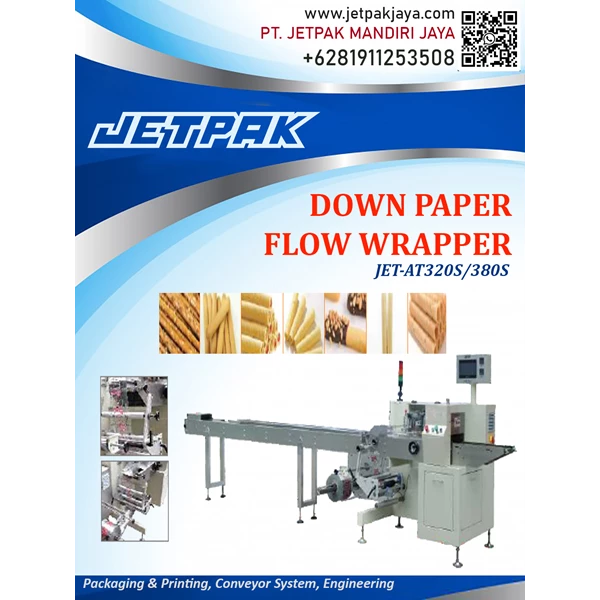 DOWN PAPER FLOW WRAPPER JET-AT320S - Mesin Wrap