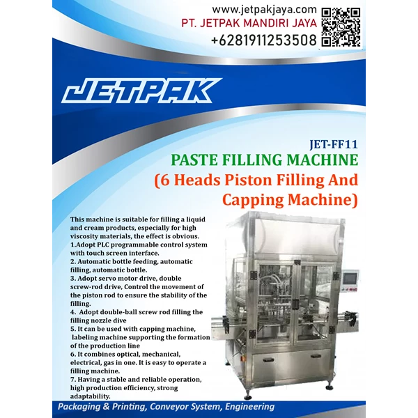 Paste Filling Machine (Liquid & Cream) - JET-FF11