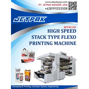 Mesin cetak kecepatan tinggi tipe stak Flexo
