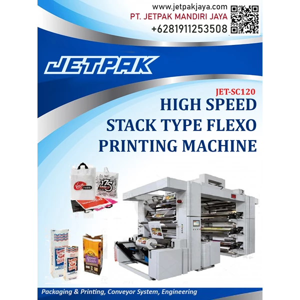 High speed  Stack type Flexo printing machine