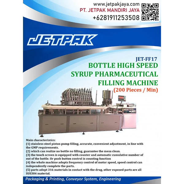 Bottle Highspeed Syrup Pharmaceutical Filling Machine