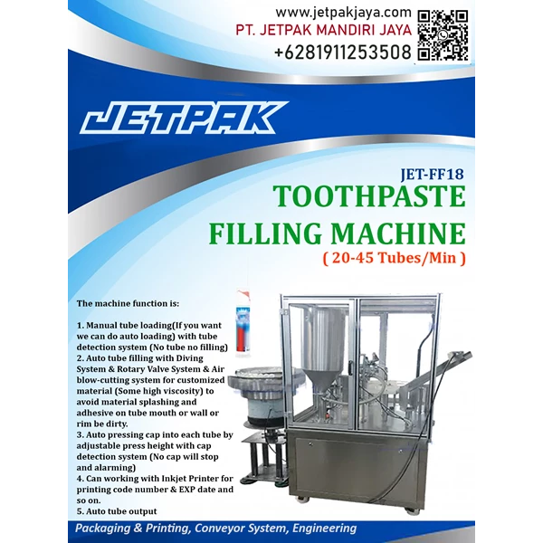 Toothpaste Filling Machine - JET-FF18