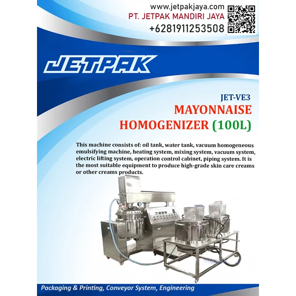 Mesin Homogenizer Mayonais - JET-VE3 