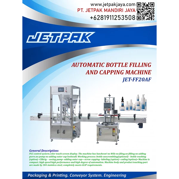 AUTOMATIC BOTTLE FILLING AND CAPPING MACHINE