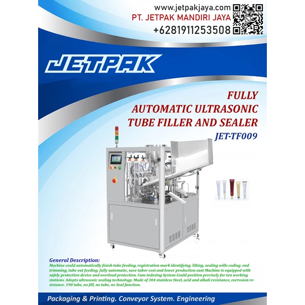 FULLY AUTOMATIC ULTRASONIC TUBE FILLER AND SEALER
