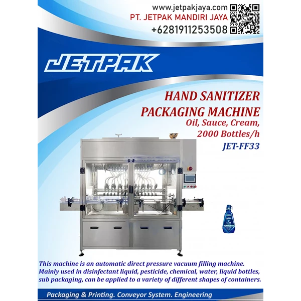 Mesin pengemas otomatis Hand Sanitizer  - JET-FF33