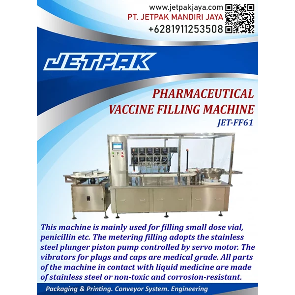 Mesin Pengisian Vaksin Farmasi -JET-FF61