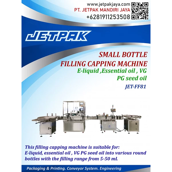 Small Bottle Filling Capping Machine - JET-FF81