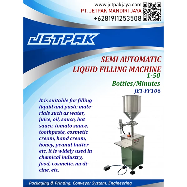 Semi Automatic Liquid Filling Machine -JET-FF106