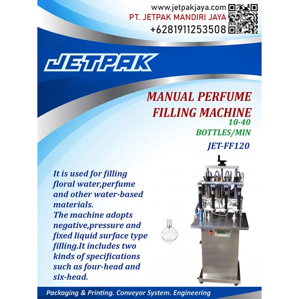 Mesin Pengisi Parfume Manual -  JET-FF120