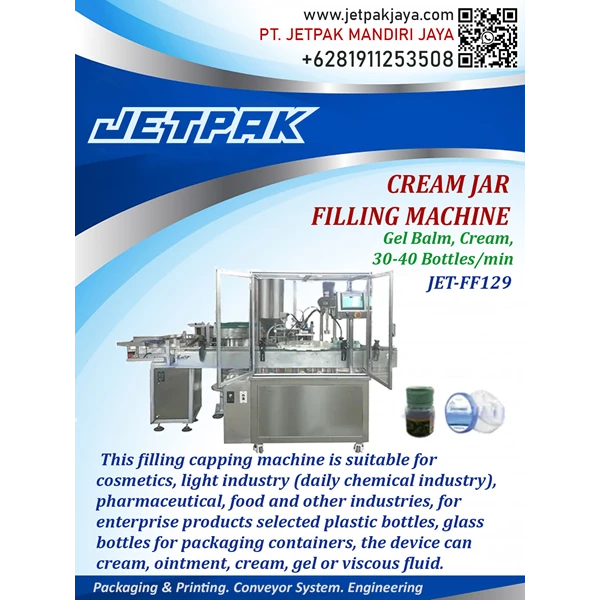 Cream Jar Filling Machine - JET-FF129