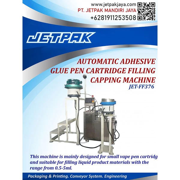 Automatic Adhesive Glue Pen Cartridge Filling Capping Machine - JET-FF376