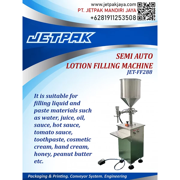 Semi-Auto Lotion Filling Machine - JET-FF288