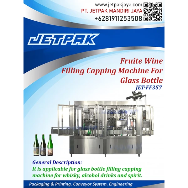 Mesin Pengisian dan Penutup Anggur Buah untuk Botol Kaca - JET-FF357
