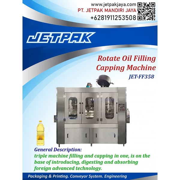 Rotate Oil Filling Capping Machine - JET-FF358