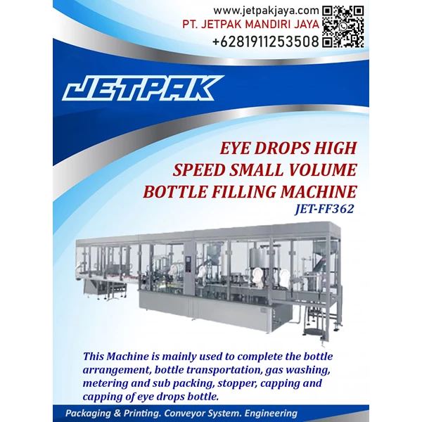 Eye Drops High Speed Small Volume Bottle Filling Machine - JET-FF362