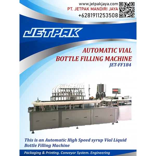 Automatic Vial Bottle Filling Machine - JET-FF184