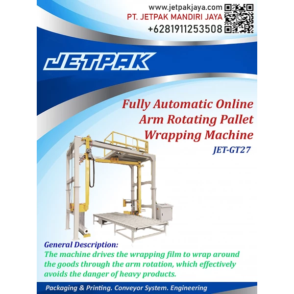 Fully Automatic Online Arm Rotating Pallet Wrapping Machine - JET-GT27