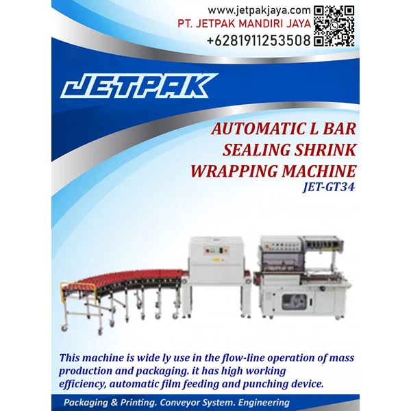 Auto L Bar Sealing Shrink wrapping machine - JET-GT34