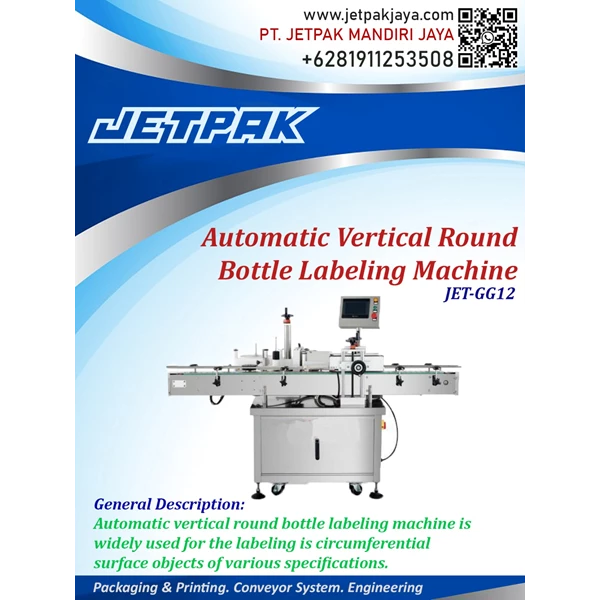 Automatic Vertical Round Bottle Labeling Machine - JET-GG12