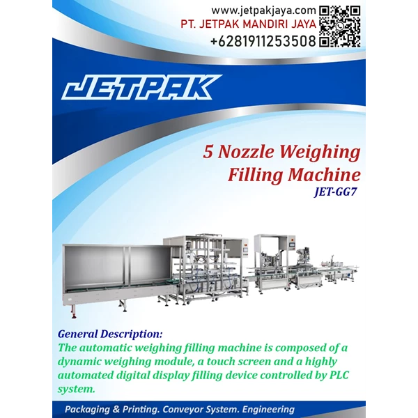 5 Nozzle Weighing Filling Machine - JET-GG7