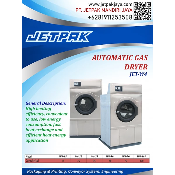 Automatic gas dryer machine JET-W4