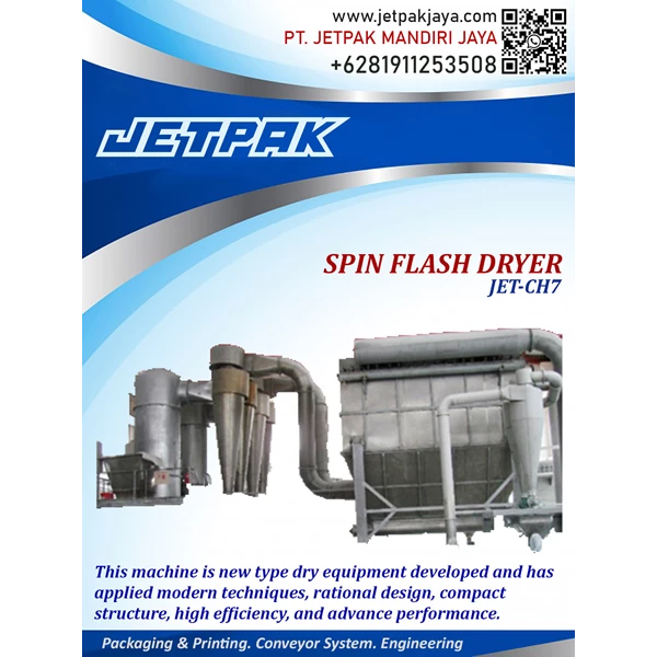 spin flash dryer machine JET-CH7