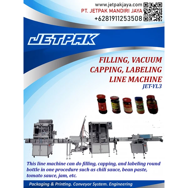 filling vacuum capping labeling line machine JET-YL3