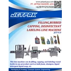 filling rubbed capping disinfectant labeling line machine JET YL4 1