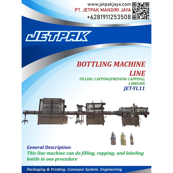 bottling machine line filling capping pressing labeling JET YL11
