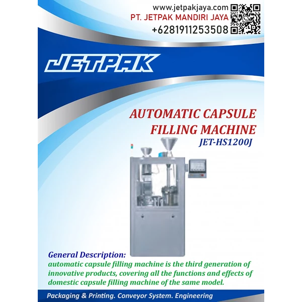 automatic capsule filling machine JET HS1200 J