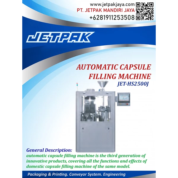 automatic capsule filling machine JET HS2500 J