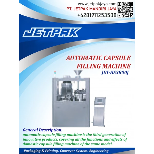 autoamatic capsule filling machine JET HS3800 J
