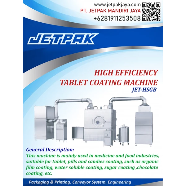 high efficiency tablet coating machine JET HSGB
