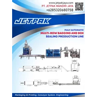 FULLY AUTOMATIC MULTI-ROW  BAGGING AND BOX SEALING PRODUCTION LINE