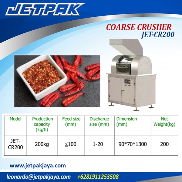 COARSE CRUSHER (JET-CR200) - Mesin Giling Cabe