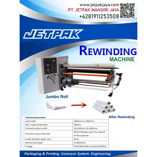 REWINDING MACHINE - Mesin Penggulung Kertas/Isolasi